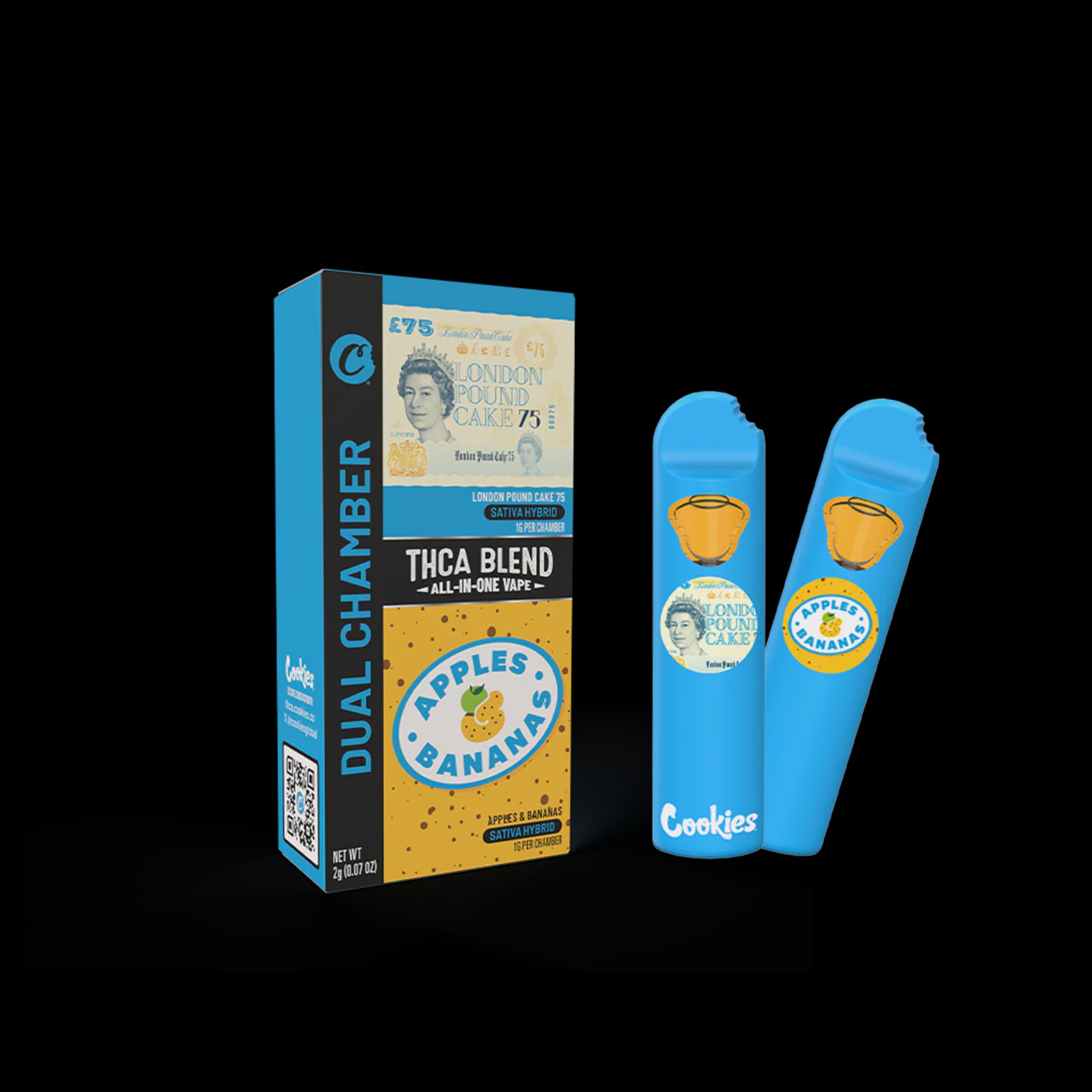 Cookies - THCA Dual Chamber 2 Gram Disposable / LPC#75 & Apples and Bananas